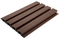 Вертикальная стеновая панель NauticPrime Line ДПК 219*26*3000мм, цвет Венге