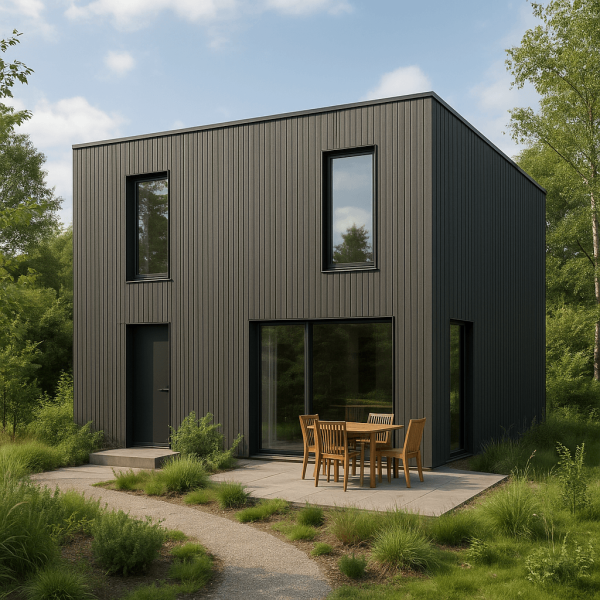 Фасадная реечная панель ДПК Holzhof Eco 219*26*3000 мм, серый