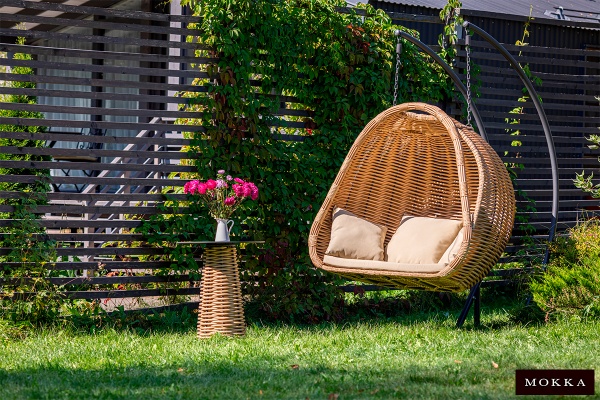 Подвесное кресло MOKKA МАЙОРКА (MOKKA MAJORCA) двухместное, цвет соломенный
