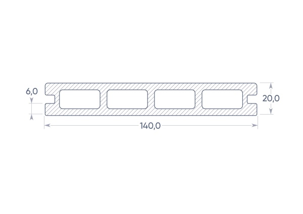 Террасная доска NauticPrime Co-Extrusion 140*20