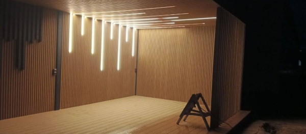 Фасадная реечная панель ДПК Holzhof Eco 219*26*3000 мм, коричневый