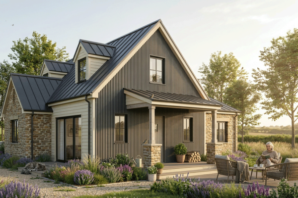 Фасадная реечная панель ДПК Holzhof Eco 219*26*3000 мм, серый