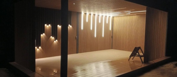 Фасадная реечная панель ДПК Holzhof Eco 219*26*3000 мм, коричневый